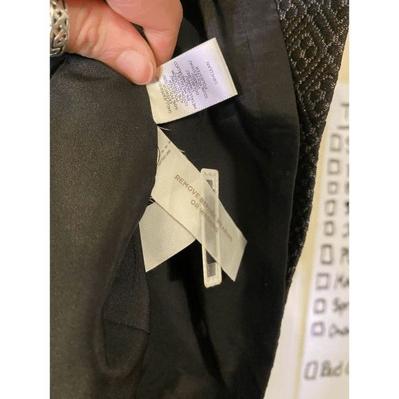 LOFT 🐾 Metallic Starry Night Jacquard Skirt Size 4 - Picture 5 of 6